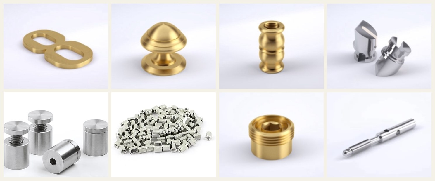 Machined brass and stainless architectural hardware