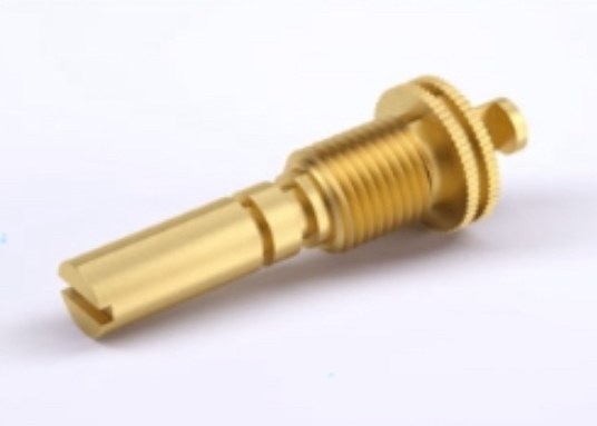 Threaded terminal stud with knurled collar