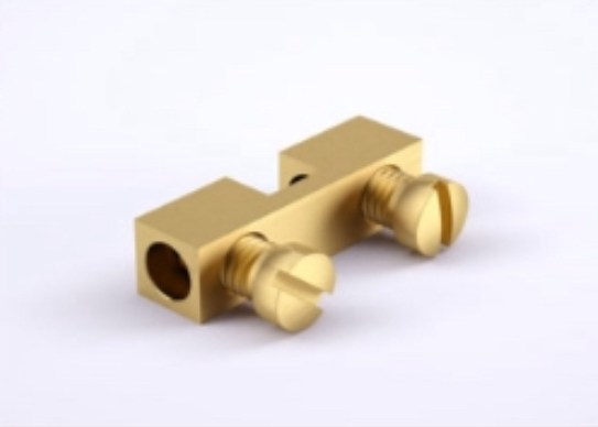 Brass terminal body with clamping screws