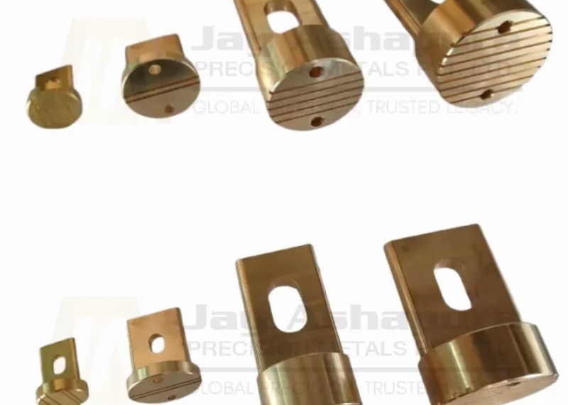 Brass fuse terminals across a range of sizes