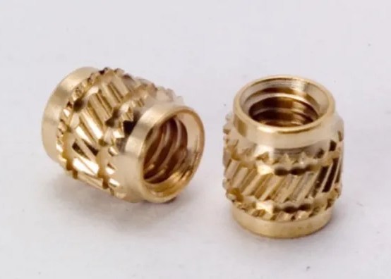 Twin-band knurled inserts, through-threaded