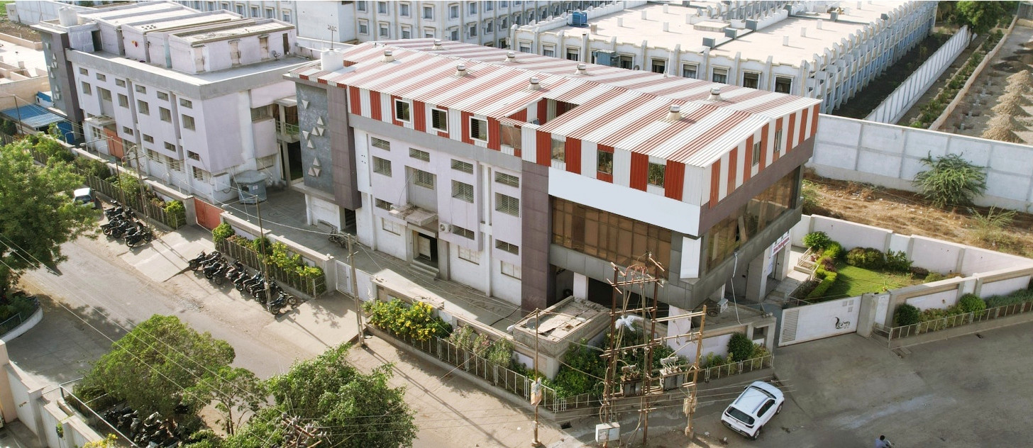 Aerial view of the Jay Ashapura Precision Metals manufacturing complex in Jamnagar, Gujarat, India