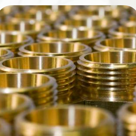 Machined brass components in bulk
