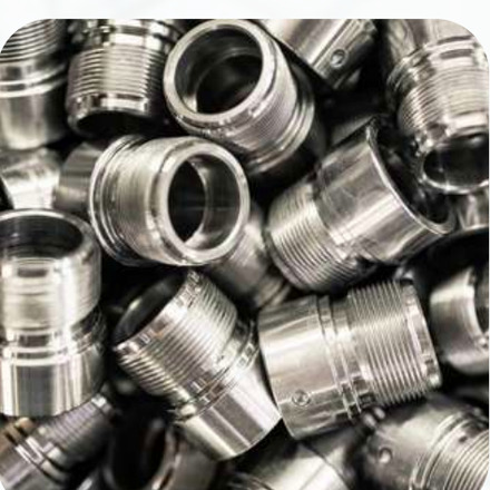 Machined stainless steel components in bulk