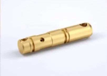 Knurled brass shaft