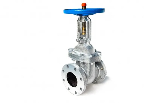 Gate valve body with handwheel