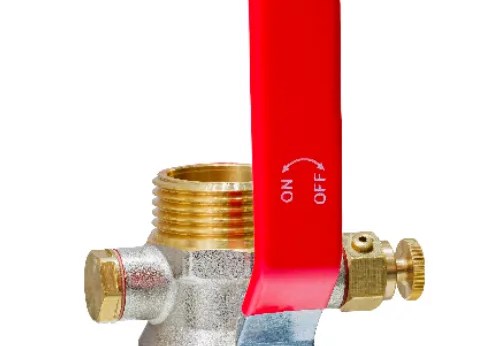 Threaded ball valve, lever handle